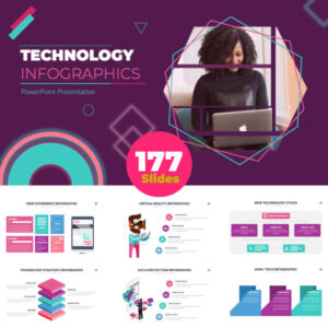 Infographics Tech presentation template for powerpoint keynote or google slide