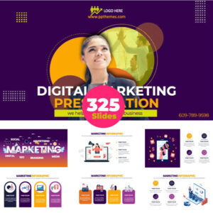 Digital marketing template for powerpoint keynote and google slides